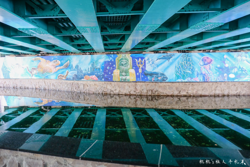 台北打卡景點》新莊中港大排│彩虹橋、彩色積木、3D彩繪牆
