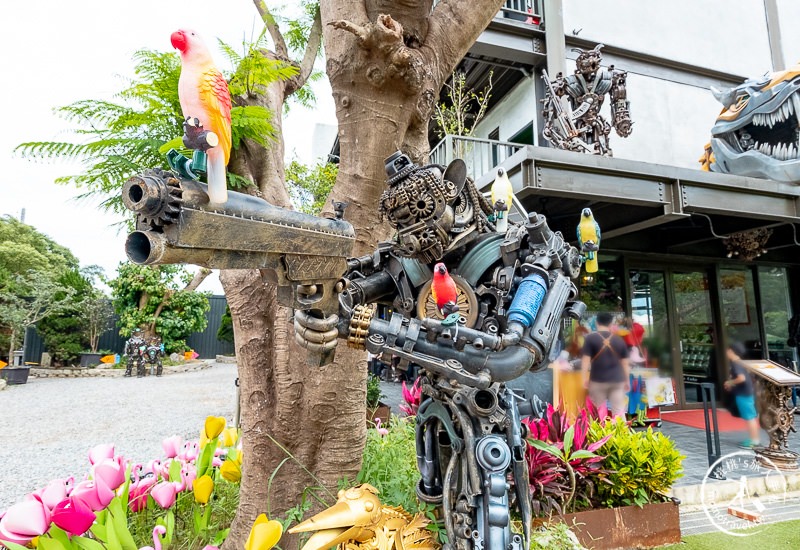 新竹景點》SRC北埔印象景觀庭園 咖啡民宿│變形金剛機器人基地