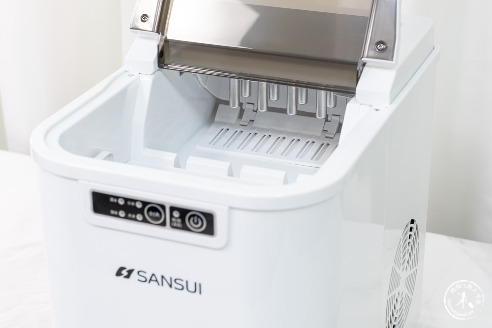 SANSUI 山水 微電腦全自動製冰機 SI-M2|一鍵自動清洗.快速製冰.大小冰塊選擇.家用.露營製冰機
