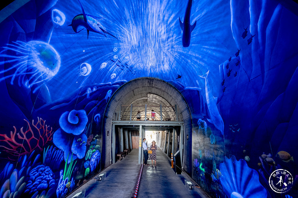 宜蘭蘇澳打卡新景點│蘇東隧道 3D海底彩繪光影秀│自行車停駐廣場/停車場(免門票)